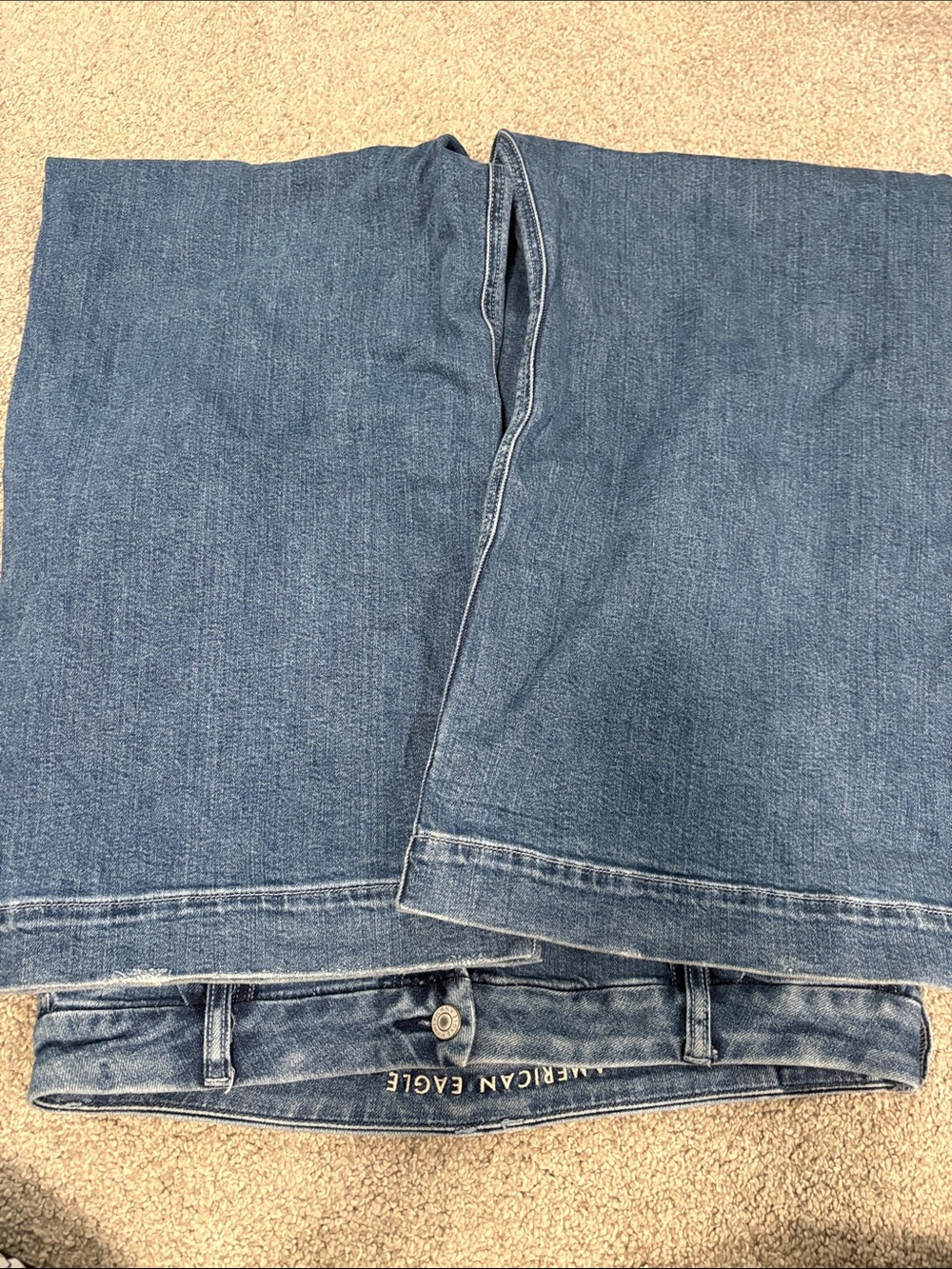 American Eagle Curvy Super High Ruse Baggy Wide Leg Jeans - Picture 7 of 7